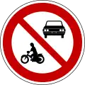 No motor vehicles, motorcycles and mopeds