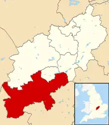 Shown within Northamptonshire