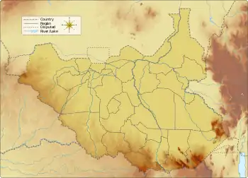 Map showing the location of Numatina Game Reserve