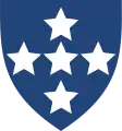 Southern Command Army Education Corps (first pattern) (Light blue with white stars)