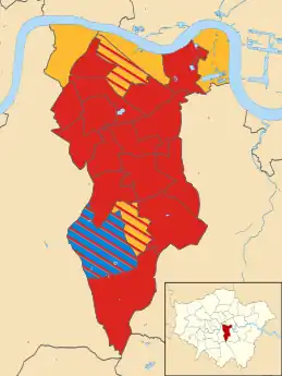 Southwark 2014 results map