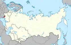 Location of Moldavian SSR