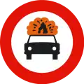 R-109No vehicles transporting explosive or flammable goods