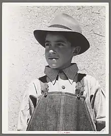 Image 8A Hispano boy in Chamisal, 1940 (from New Mexico)