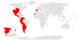 Image 42Map of territories that were once part of the Spanish Empire (from History of Spain)