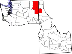 Map of Spokane–Coeur d'Alene Combined Statistical Area