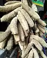 Sponges made of sponge gourd