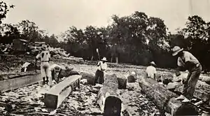 Image 10Men working in the mahogany industry, around 1930. (from History of Belize)