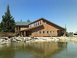 South view of the Squaxin Museum, Library, and Research Center in Kamilche.