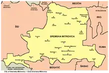 Map of Sremska Mitrovica municipality