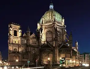 View of the church by night