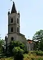 The ruins of the Evangelical Lutheran church of Malcoci (German: Malkotsch) of the Dobrujan Germans in Tulcea County