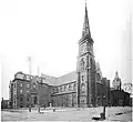 A 1914 view of the cathedral and rectory