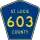 County Road 603 marker