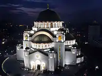 Church of Saint Sava, one of the largest Orthodox church buildings