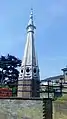 Spire from Sir Christopher Wren's St Antholin's Church which once stood in the City of London, now located in Round Hill, Forest Hill. The land that the spire is now on is now owned by the London and Quadrant housing association