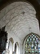 Ceiling and east window