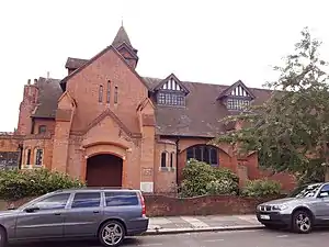 Elmwood Road front, showing some of the unusual shallow tiled arches