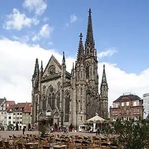 Calvinist Temple Saint-Étienne in Mulhouse, Haut-Rhin.