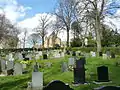 View across cemetery