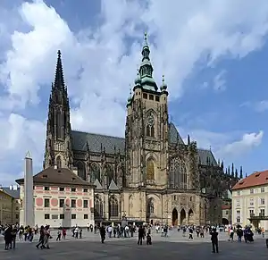 Image 44St. Vitus Cathedral in Prague Castle, John of Luxembourg laid the foundation stone in 1344 (from History of the Czech lands)