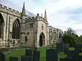 St Wulfram's Grantham, England: The church porch which houses the chained library