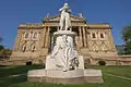 The Schiller monument and the state theater