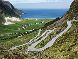 The village of Hoddevik on the Stad peninsula in Selje