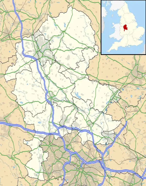 Kinver is located in Staffordshire