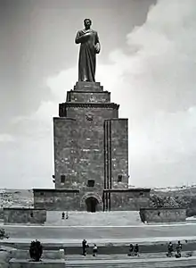 The monumental statue of Joseph Stalin which was replaced by the statue of Mother Armenia