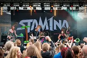 Stam1na performing at 2013 Rakuunarock festival in Lappeenranta, Finland.