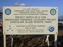 Navy sign in Honokanaia