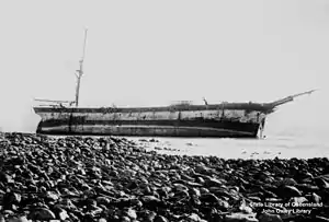 The remains of Aagot, not long after it was wrecked in 1907. Wrecksite surveyed by the SUHR in 1983.