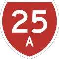 State Highway 25A marker