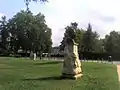 Statue of Cesare Battisti in Valentino Park.