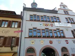 Image 137Cracks at the historic Town Hall of Staufen im Breisgau presumed due to damage from geothermal drilling (from Geothermal power)