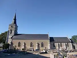 The church in Sainte-Opportune-la-Mare