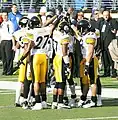 Steelers pregame huddle