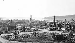 Steinkjer after the bombings of World War II