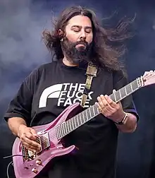 Carpenter performing with Deftones at Rock im Park 2016