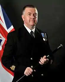 No. 1 dress, as worn by senior ratings, worn by Steve Cass, former Warrant Officer of the Naval Service