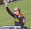 Wallace waving to the crowd before 2011 Nationwide race