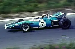 Jackie Stewart driving a Matra entered by Tyrrell Racing