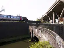 Motorway (M5) over railway over canal over canal