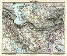 Map of Iran and Turan, Stieler's Atlas.