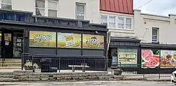 Storefronts on Main Street.