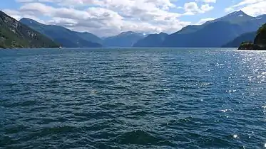 Norddalsfjorden as seen from Stranda-Liabygda ferry