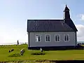 Strandarkirkja - side view from the north towards the ocean