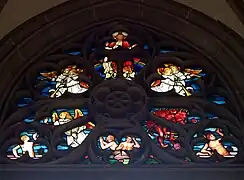 Stained glass window: Last Judgment