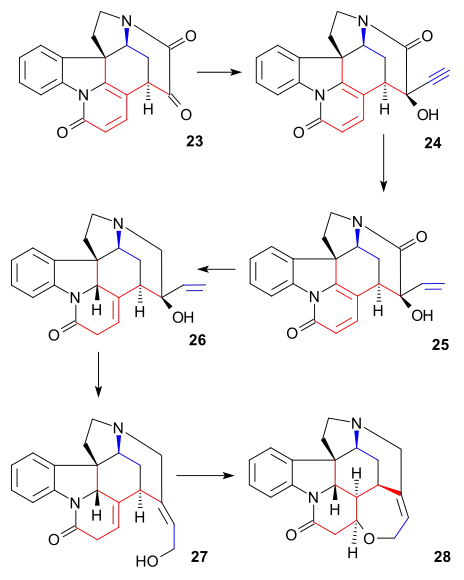 Strychnine synthesis Woodward part 5